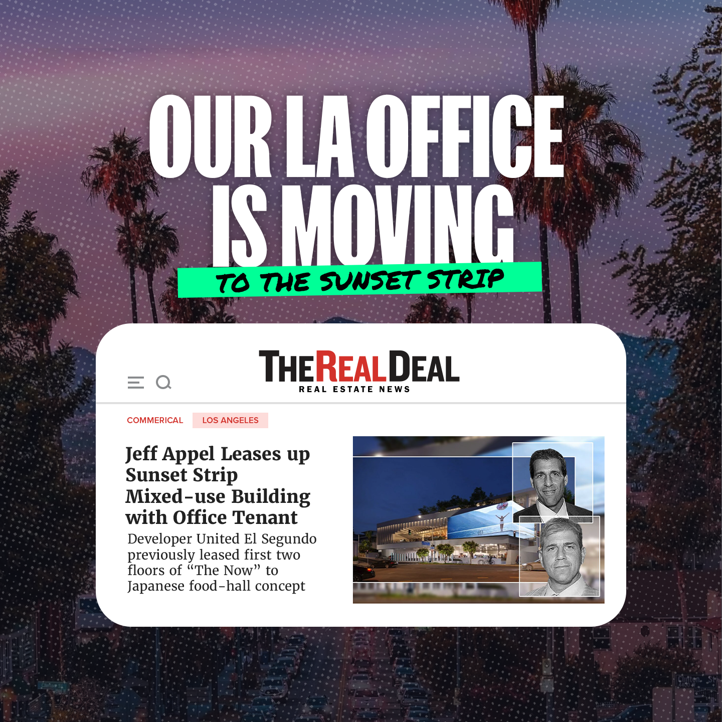 <span id="hs_cos_wrapper_name" class="hs_cos_wrapper hs_cos_wrapper_meta_field hs_cos_wrapper_type_text" style="" data-hs-cos-general-type="meta_field" data-hs-cos-type="text" >Our LA Office is Moving to the Sunset Strip!</span>